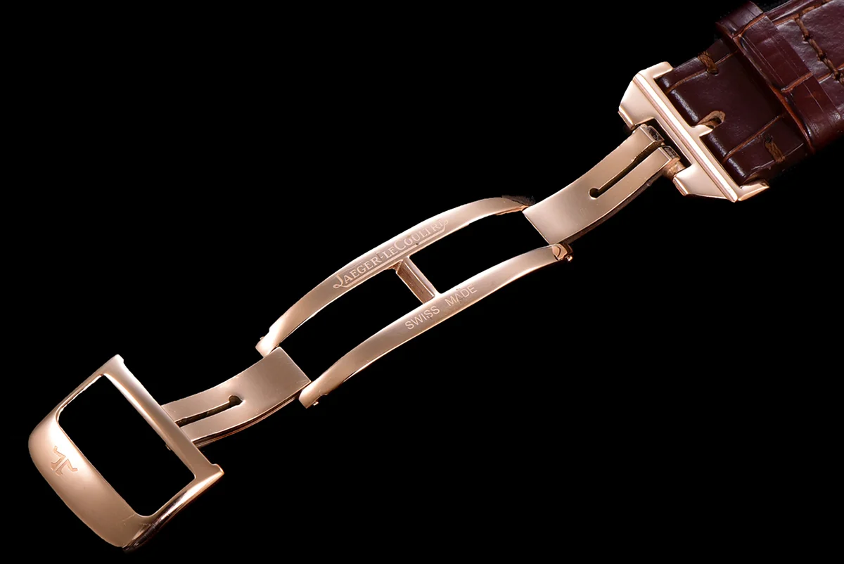 Master Calendar Silver Dial in Rose Gold on Brown Leather Strap