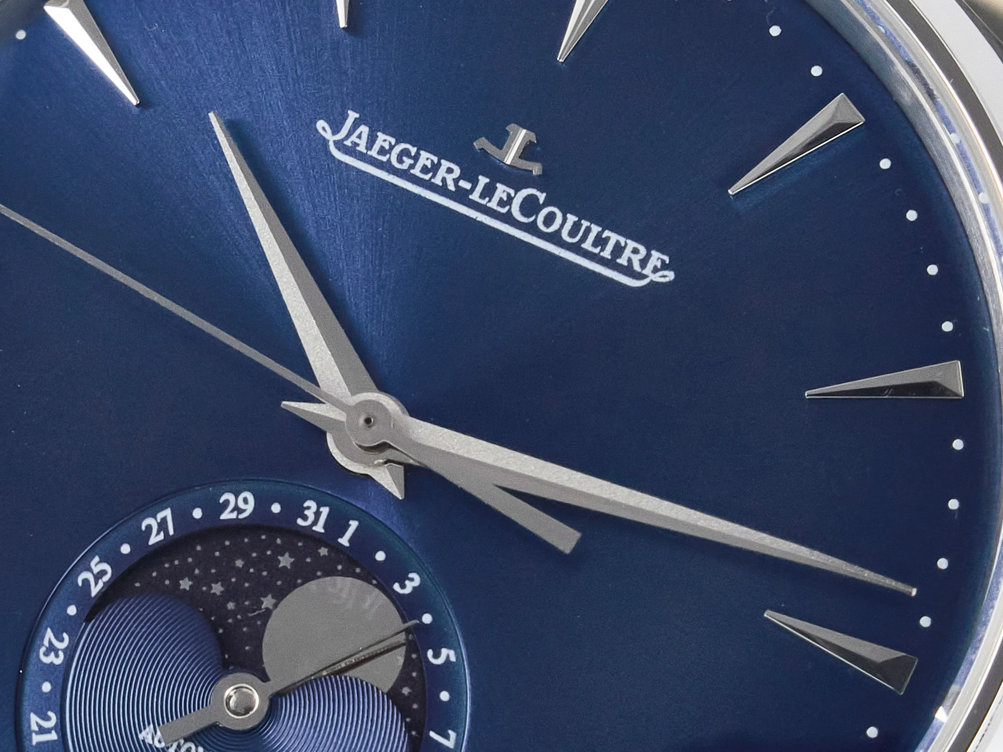 Master Ultra Thin Moon 1368420 SS Z+F 1:1 Best Edition Blue Dial on Black Leather Strap SA925 Super Clone