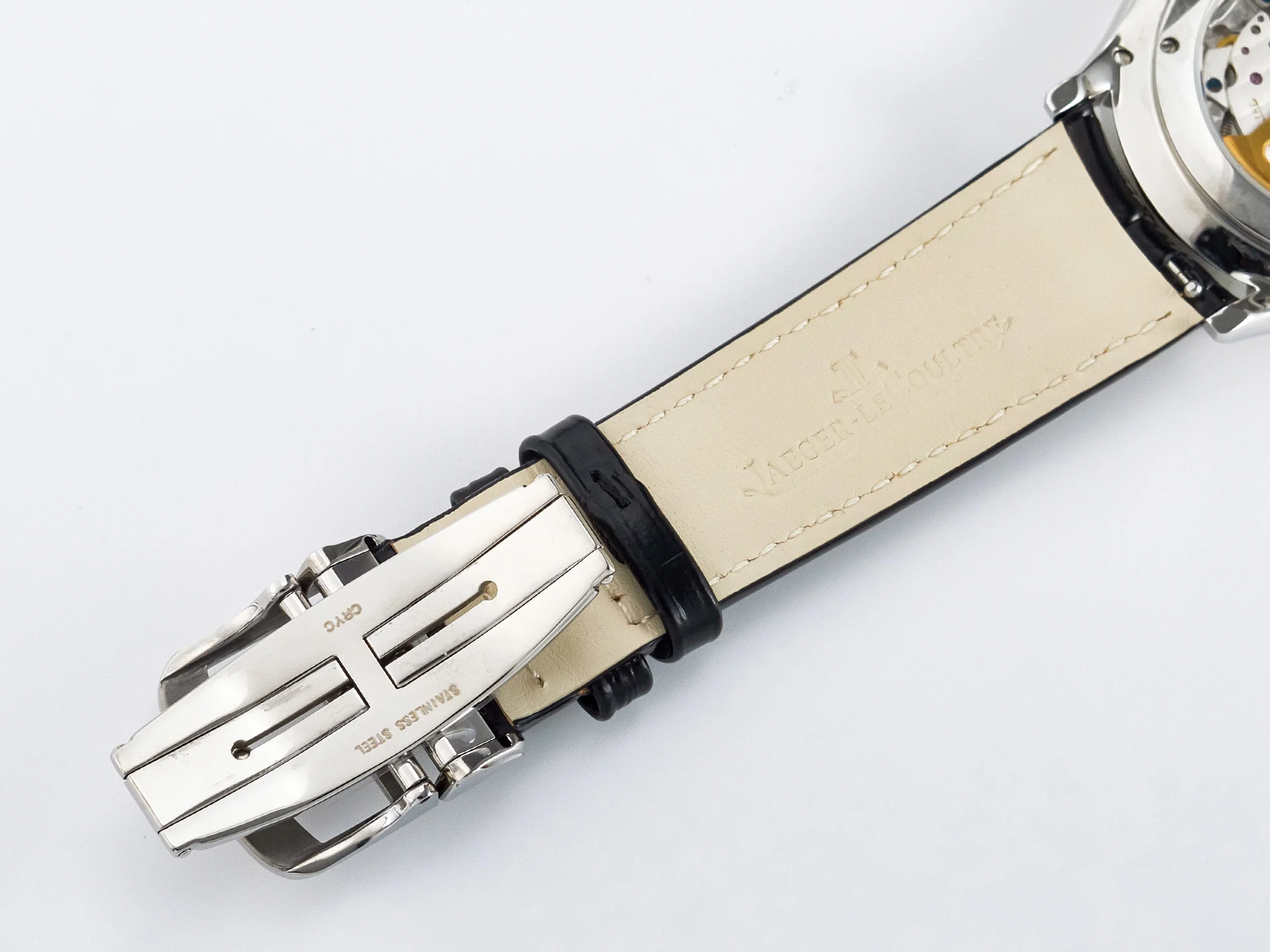 Master Ultra Thin Moon 1368420 SS Z+F 1:1 Best Edition Blue Dial on Black Leather Strap SA925 Super Clone