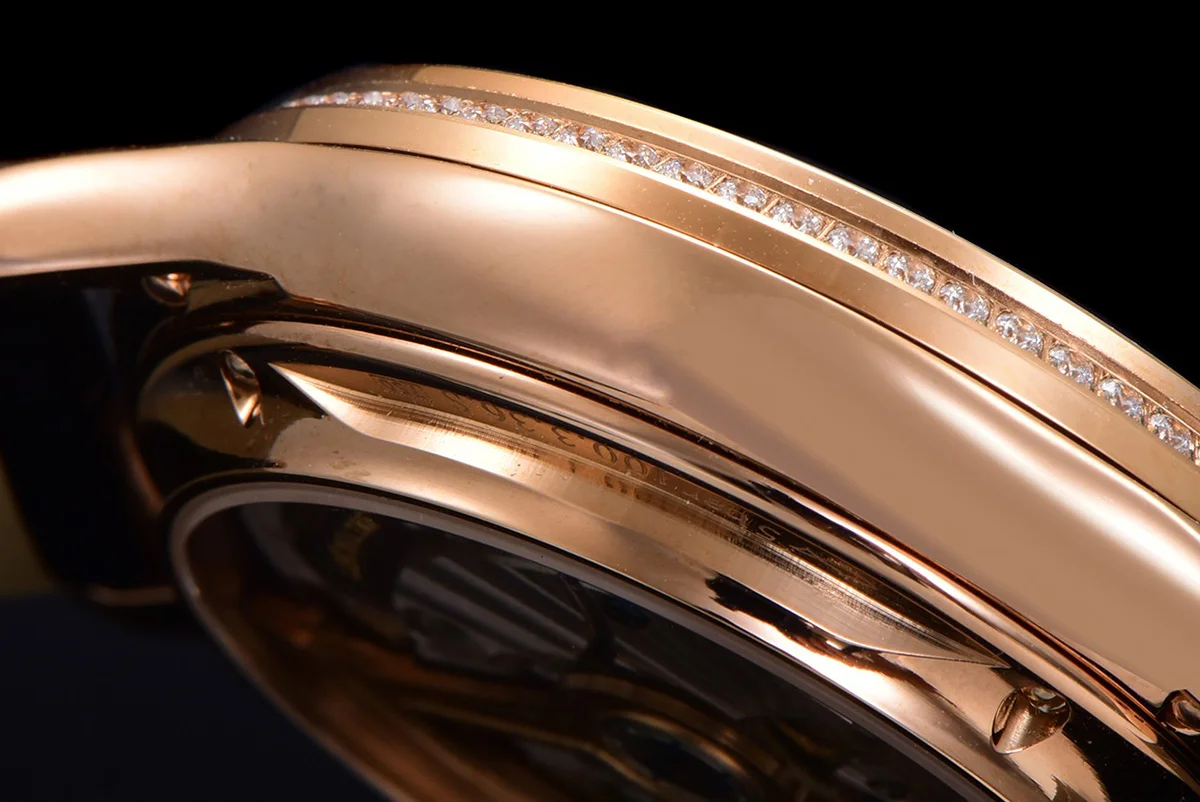 Master Ultra Thin Tourbillon Blue Dial with Diamond Bezel in Rose Gold