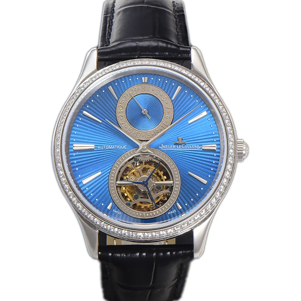 Master Ultra Thin Tourbillon Blue Dial with Diamond Bezel in White Gold