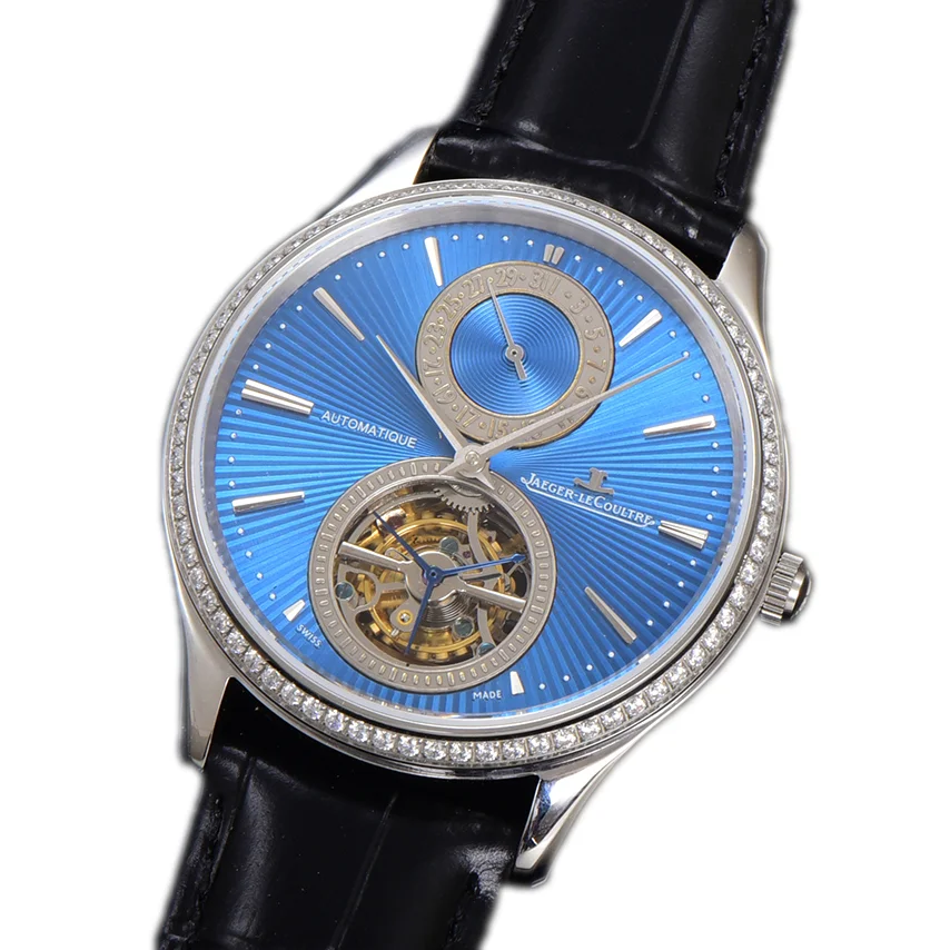 Master Ultra Thin Tourbillon Blue Dial with Diamond Bezel in White Gold