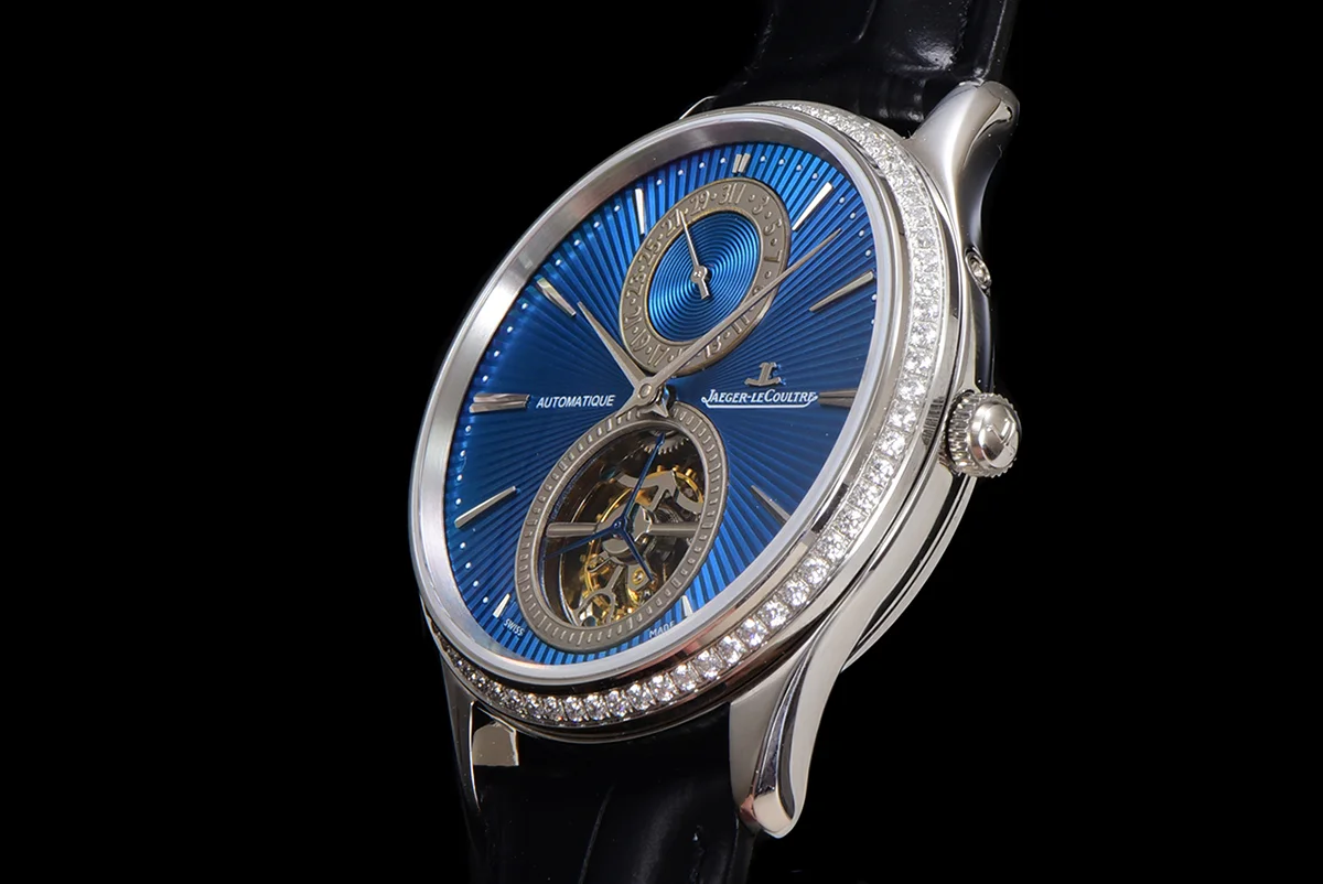 Master Ultra Thin Tourbillon Blue Dial with Diamond Bezel in White Gold