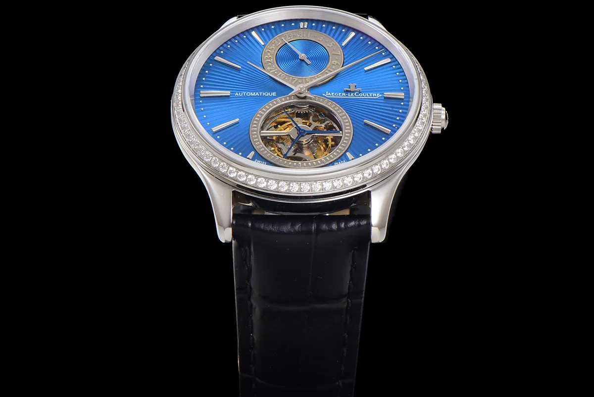 Master Ultra Thin Tourbillon Blue Dial with Diamond Bezel in White Gold