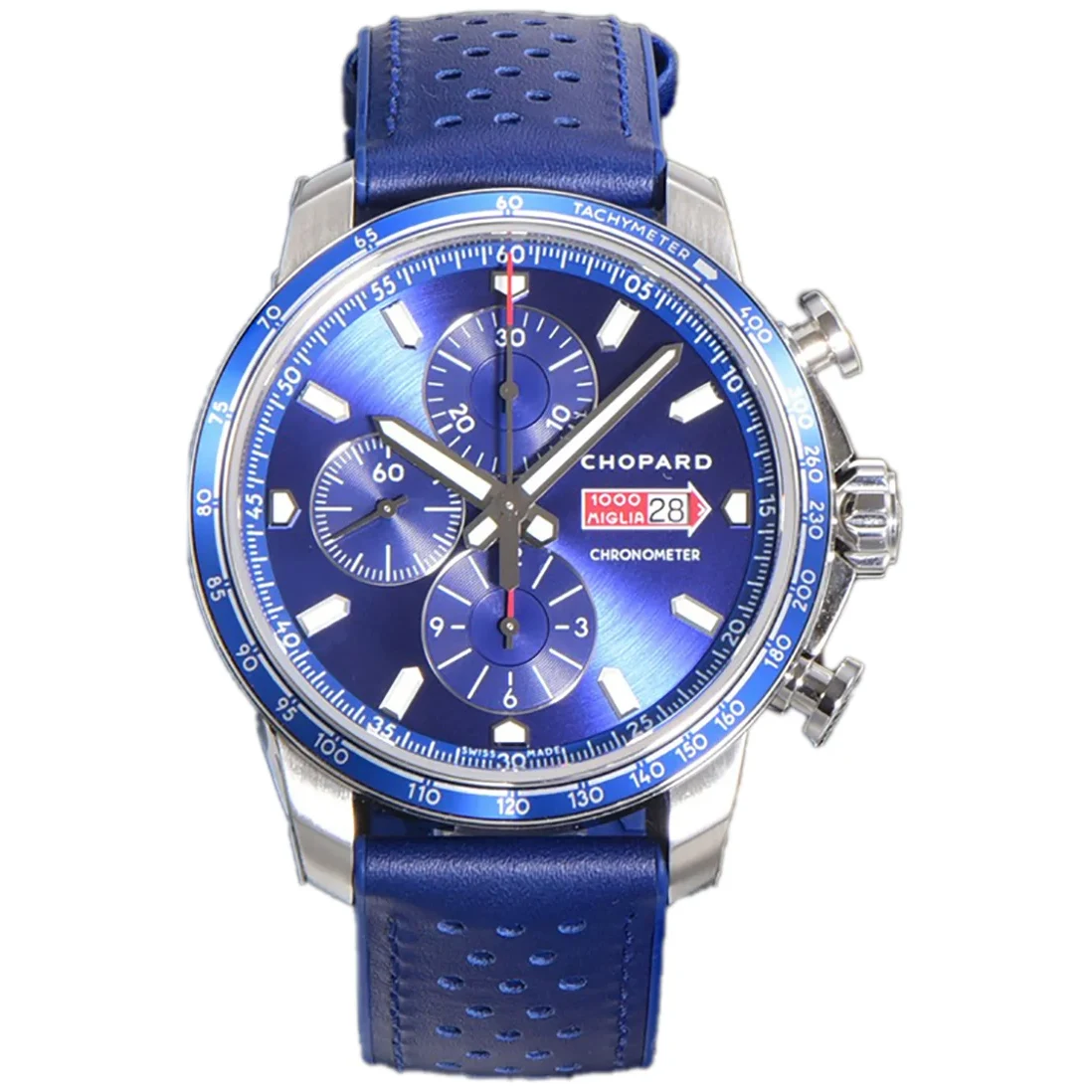 Mille Miglia GTS Chrono Blue Dial in Steel