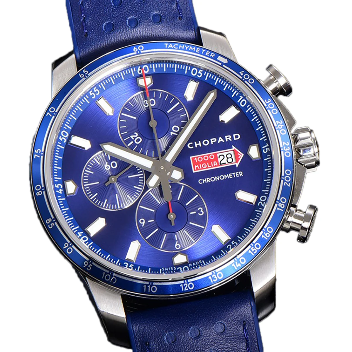 Mille Miglia GTS Chrono Blue Dial in Steel