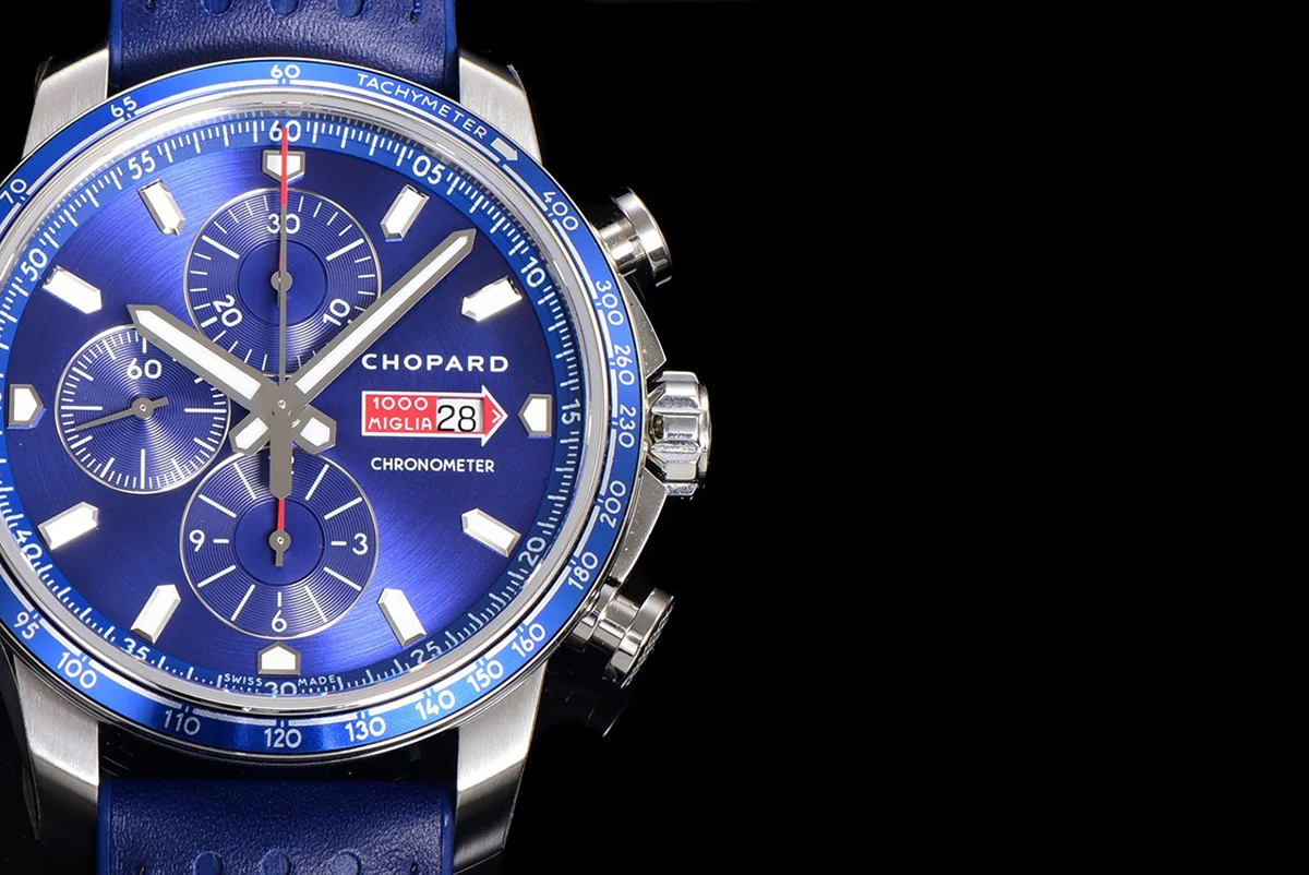 Mille Miglia GTS Chrono Blue Dial in Steel
