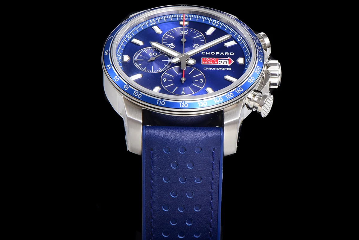 Mille Miglia GTS Chrono Blue Dial in Steel
