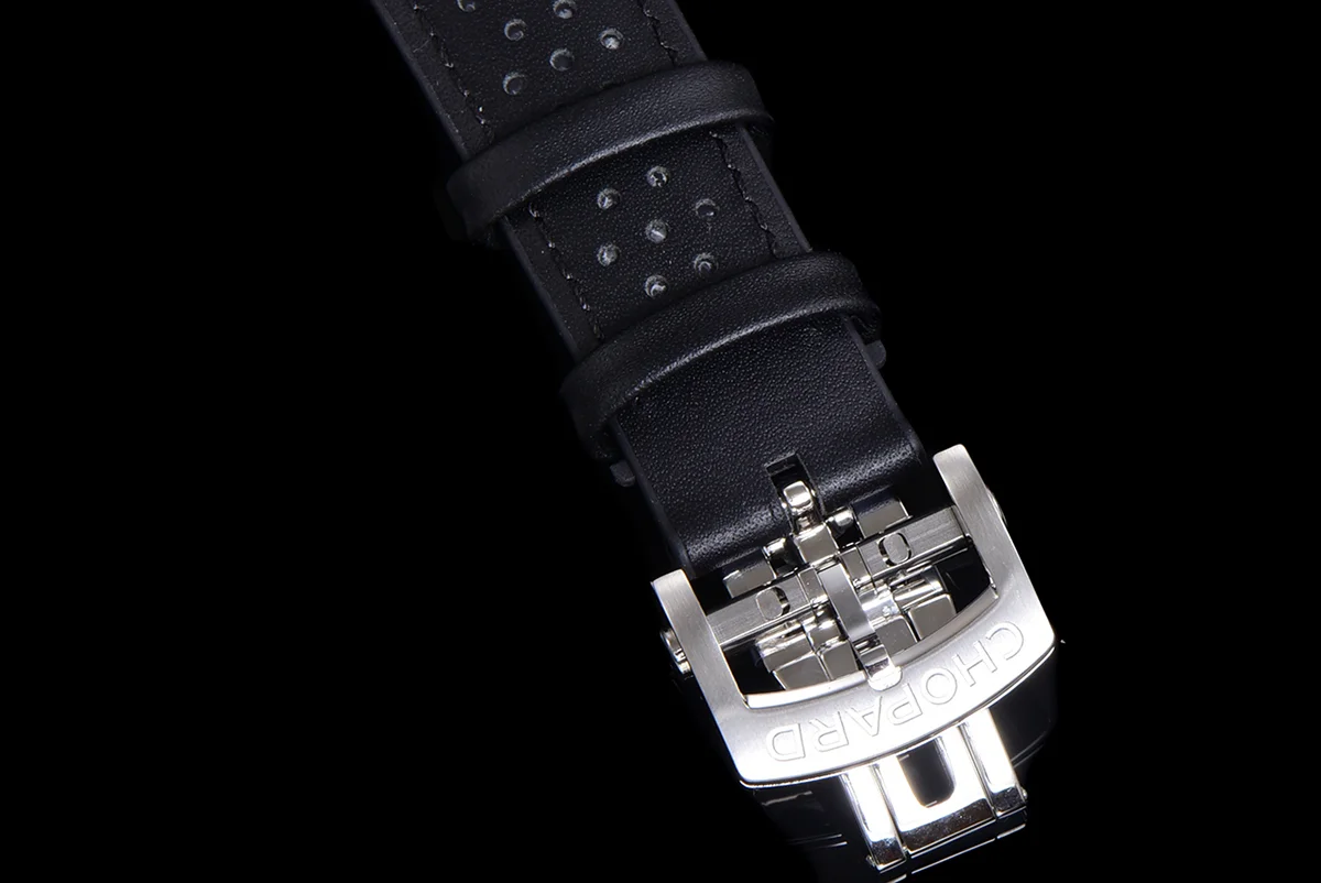 Mille Miglia GTS Chrono Grey Dial in Rose Gold/Steel on Black Leather Strap