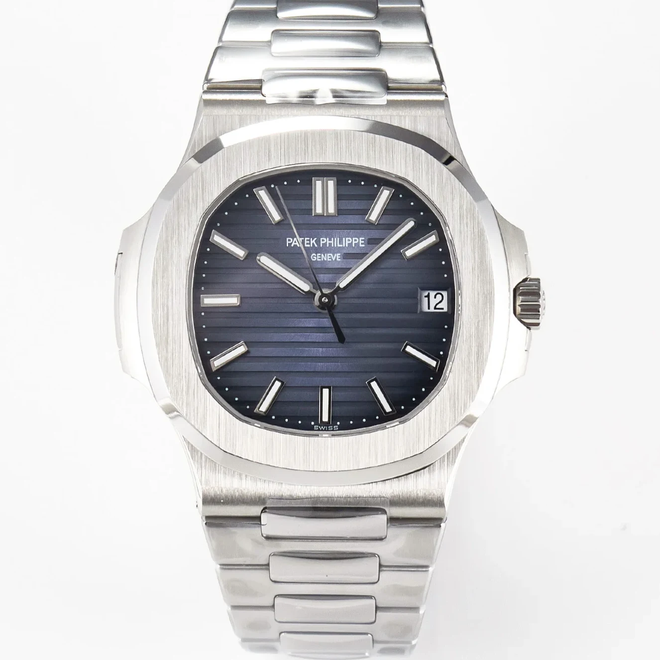Nautilus 5711/1A-010 3KF 1:1 Best Edition Blue Textured Dial on SS Bracelet A324 Super Clone