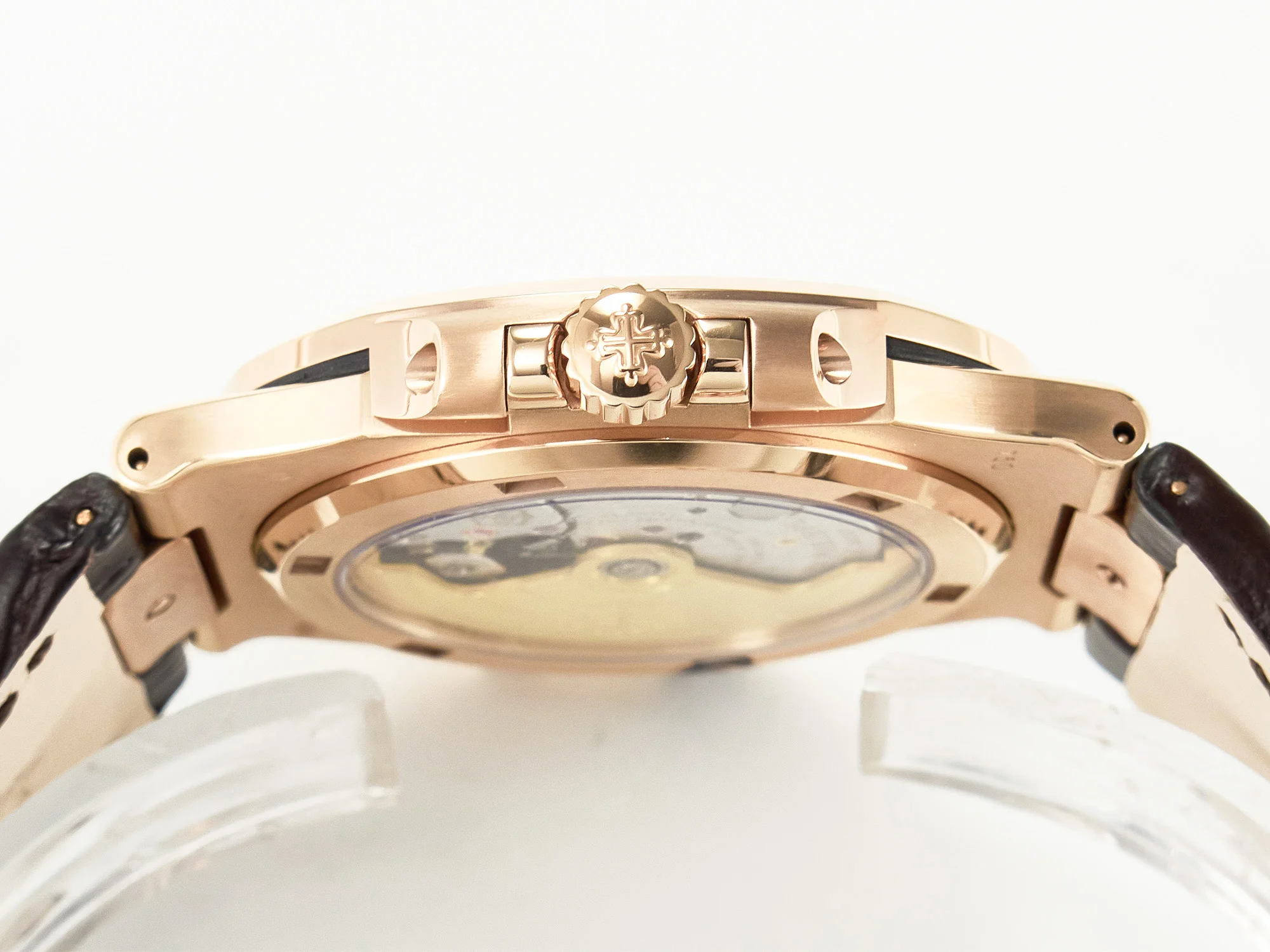 Nautilus 5711/1R RG 3KF 1:1 Best Edition Brown Textured Dial on Brown Leather Strap A324 Super Clone V2