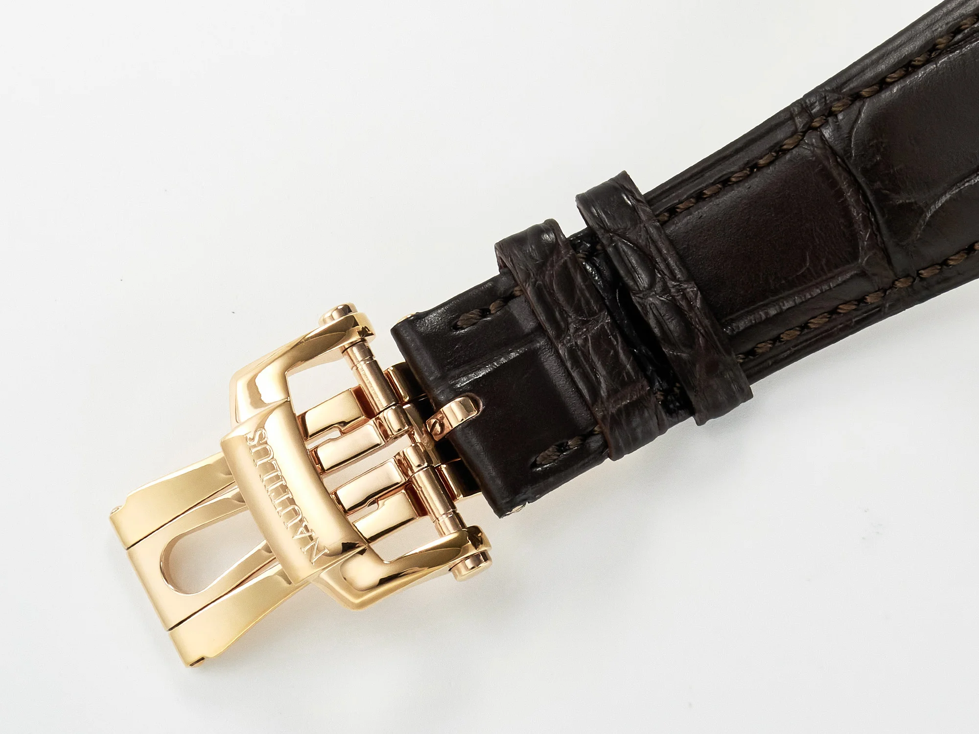 Nautilus 5711/1R RG 3KF 1:1 Best Edition Brown Textured Dial on Brown Leather Strap A324 Super Clone V2