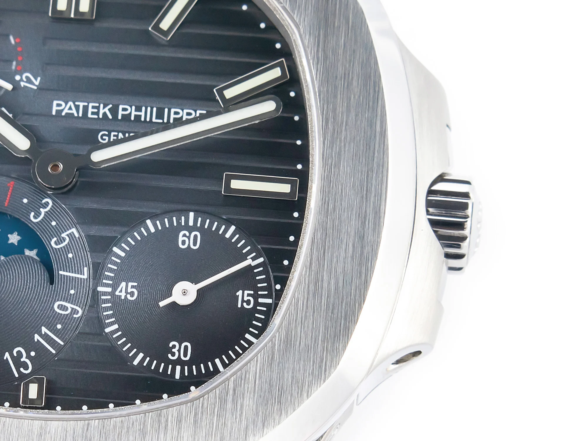 Nautilus 5712 SS PPF 1:1 Best Edition Blue Dial on Black Leather Strap A240 Super Clone V2
