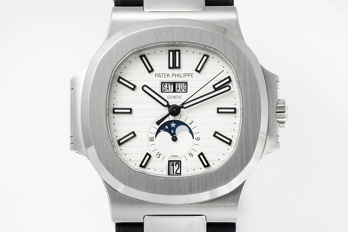 Nautilus 57261A-010 White Dial in Rubber Strap