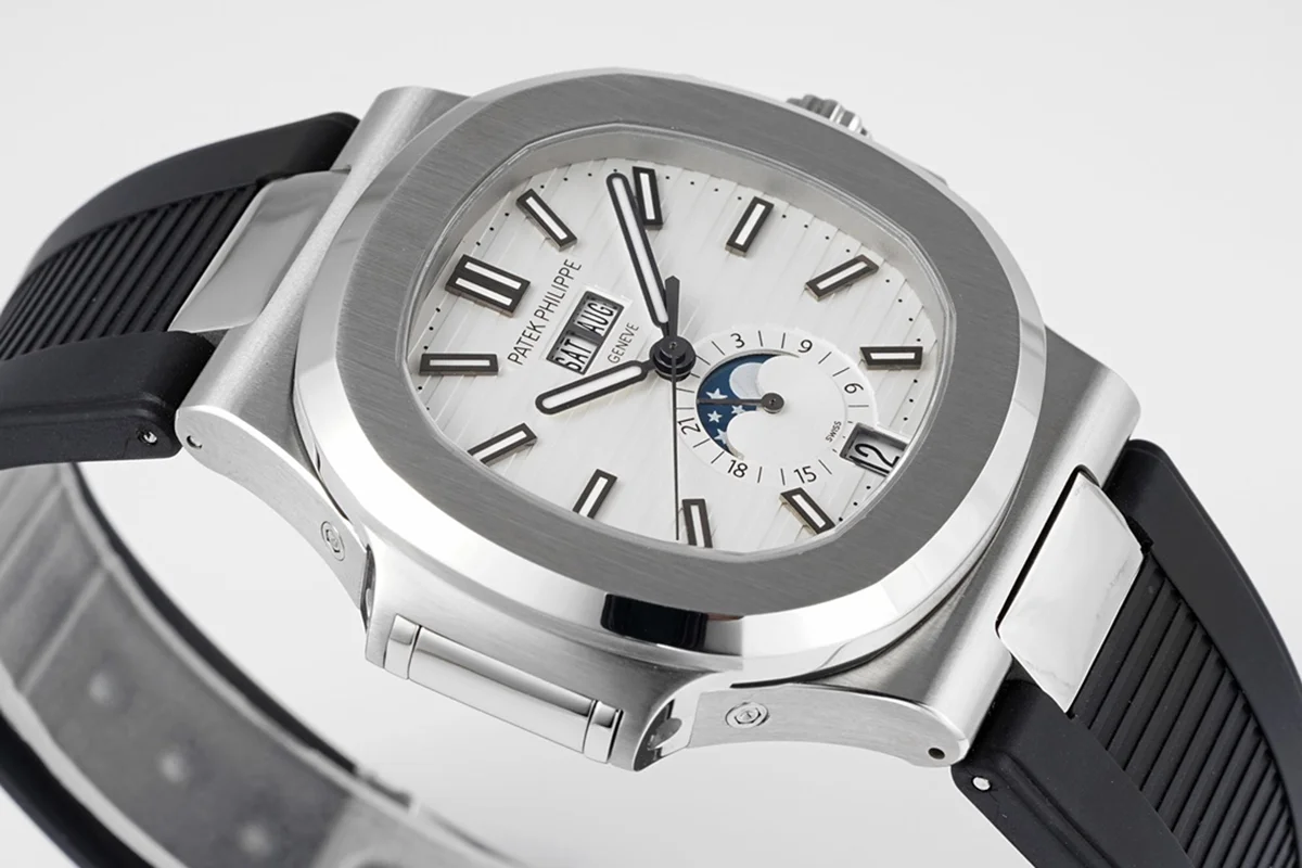 Nautilus 57261A-010 White Dial in Rubber Strap