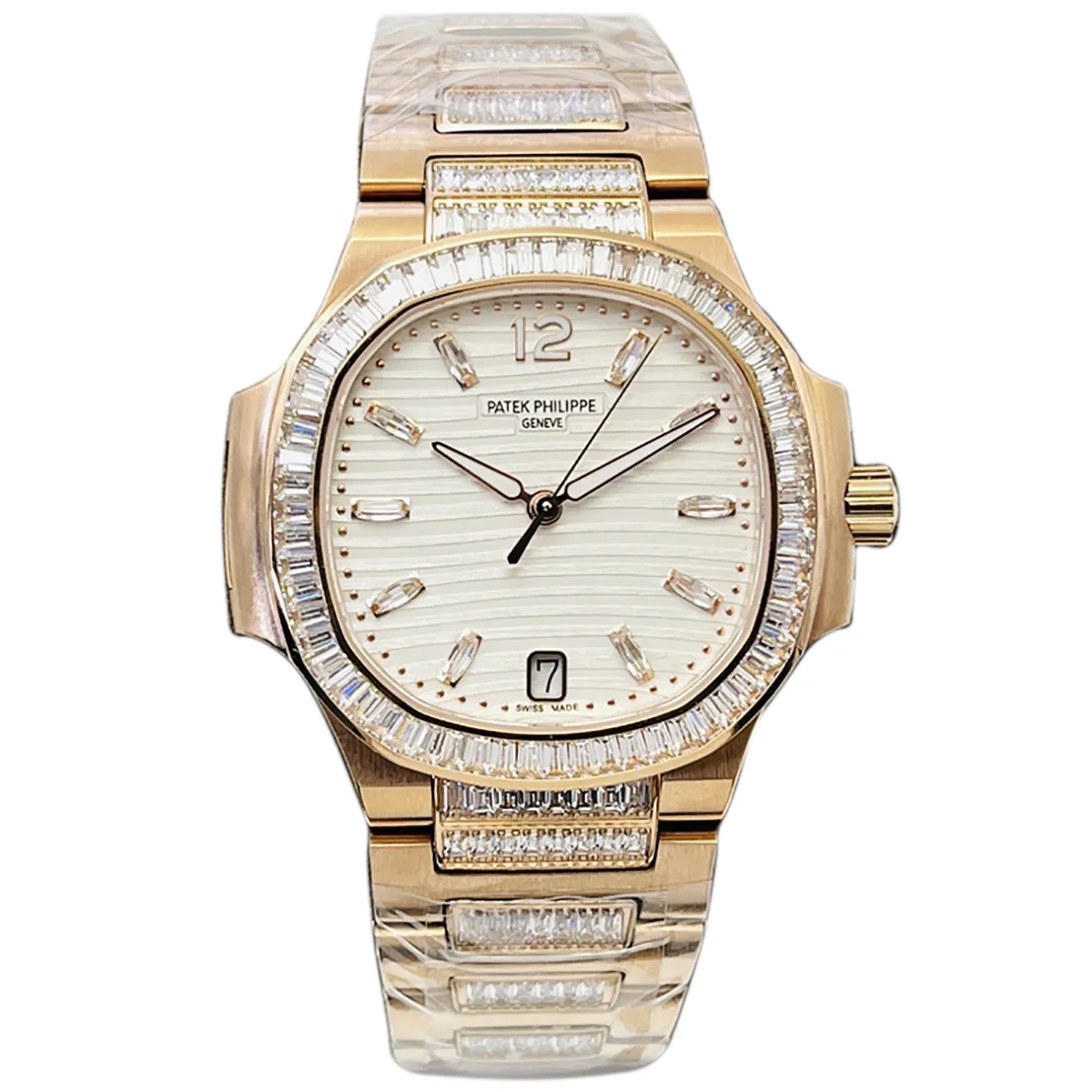 Nautilus 7118 White Dial with Diamond Markers