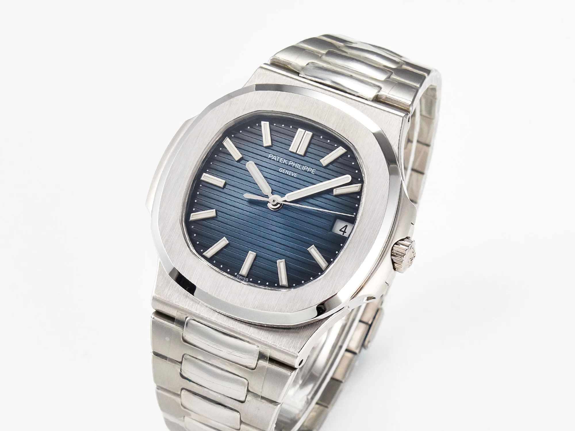 Nautilus Jumbo 5711 JJF 1:1 Best Edition Blue Textured Dial On SS Bracelet A324 V3