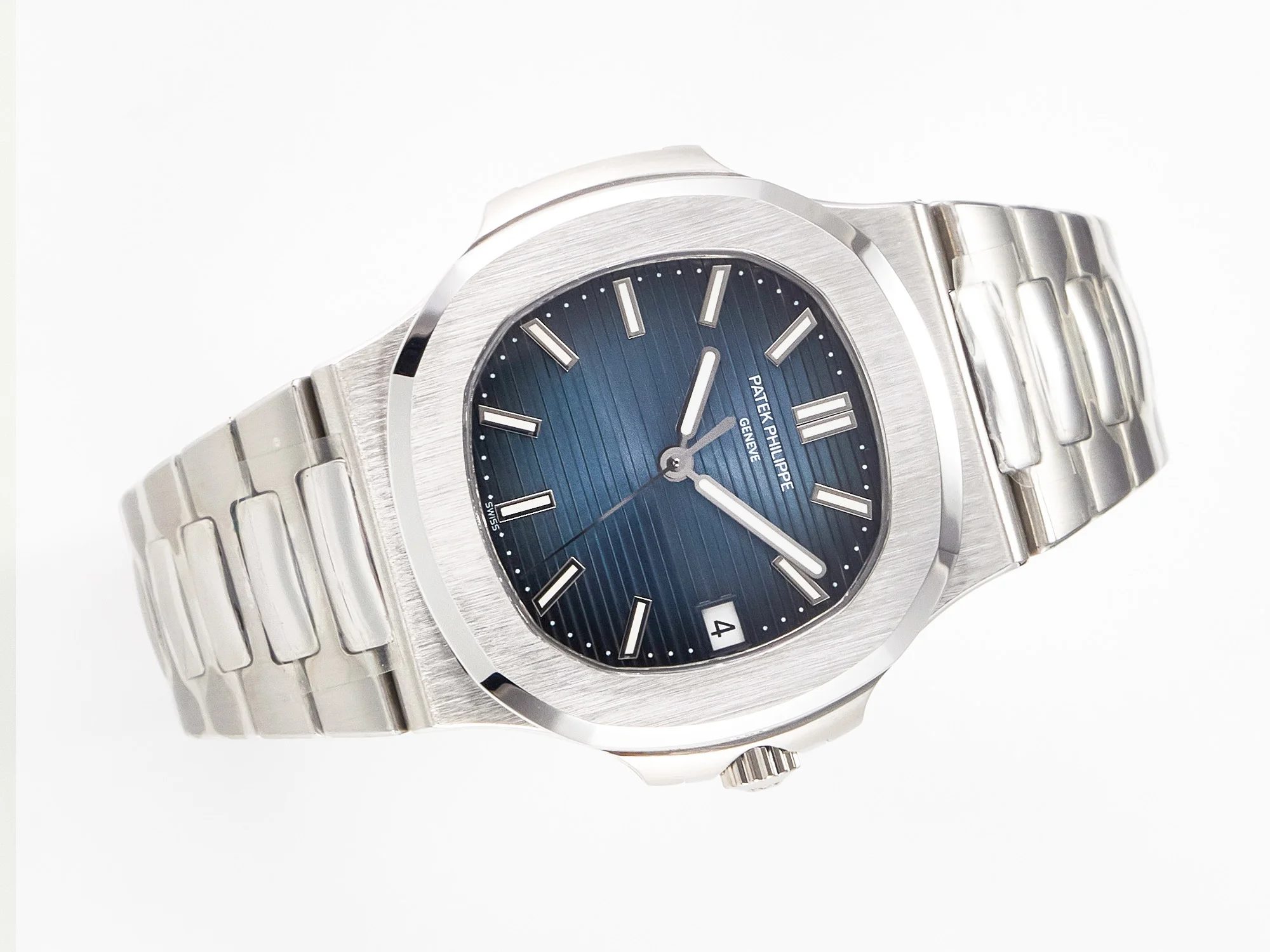 Nautilus Jumbo 5711 JJF 1:1 Best Edition Blue Textured Dial On SS Bracelet A324 V3
