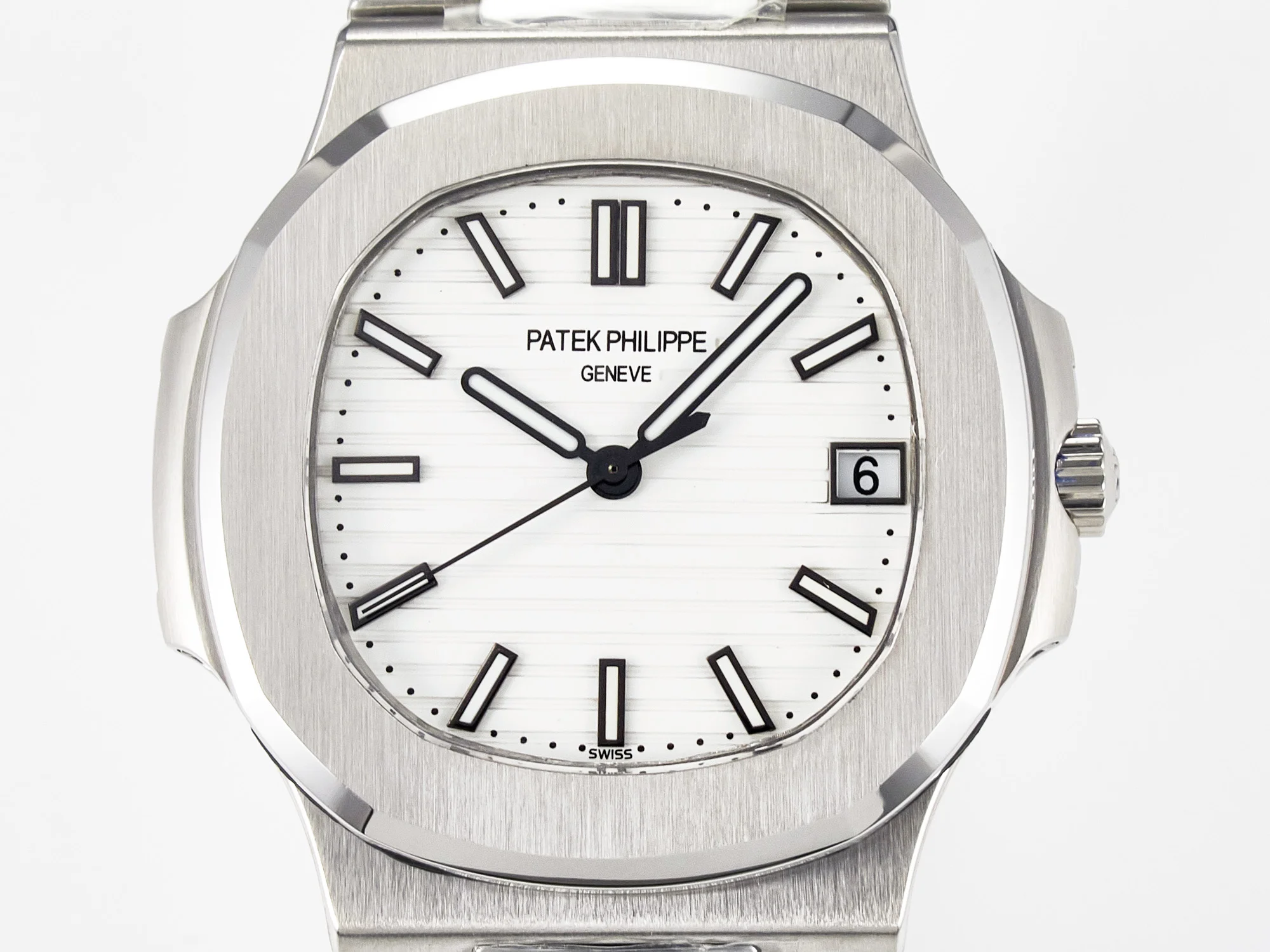 Nautilus Jumbo 5711 JJF 1:1 Best Edition White Textured Dial On SS Bracelet A324 V3