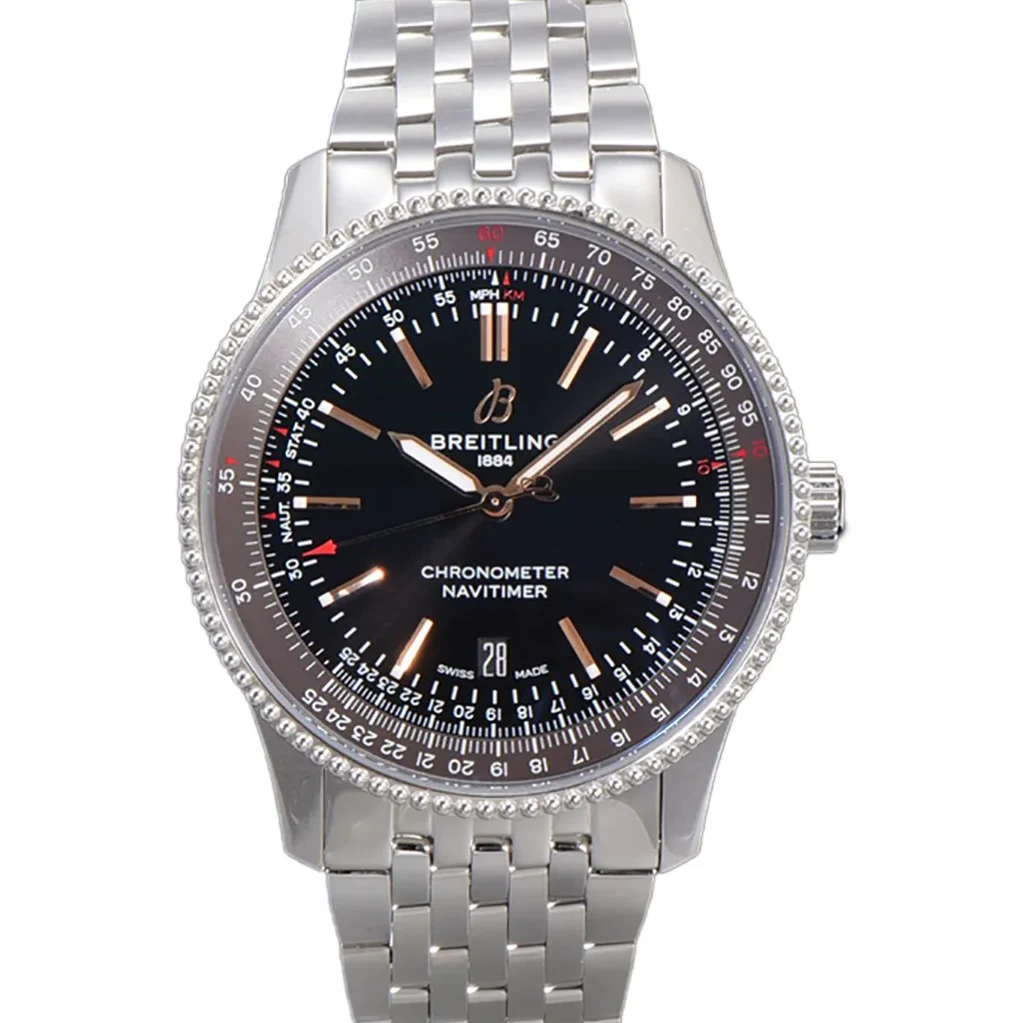 Navitimer Automatic 41 Black Dial in Steel on Bracelet Ref. A17326241B1A1