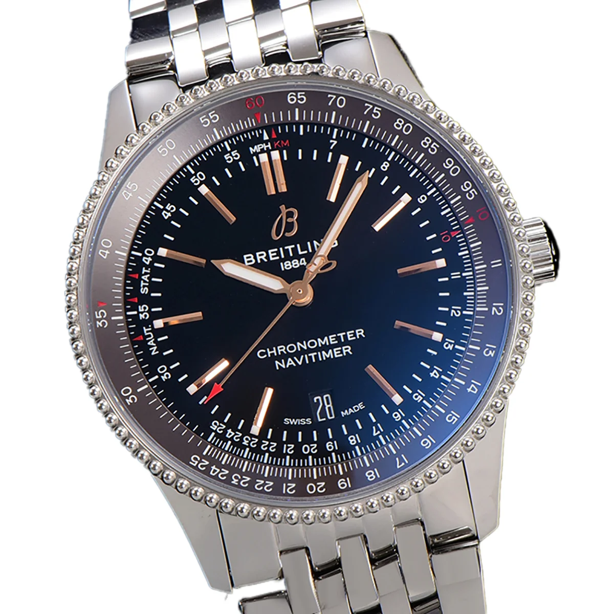 Navitimer Automatic 41 Black Dial in Steel on Bracelet Ref. A17326241B1A1