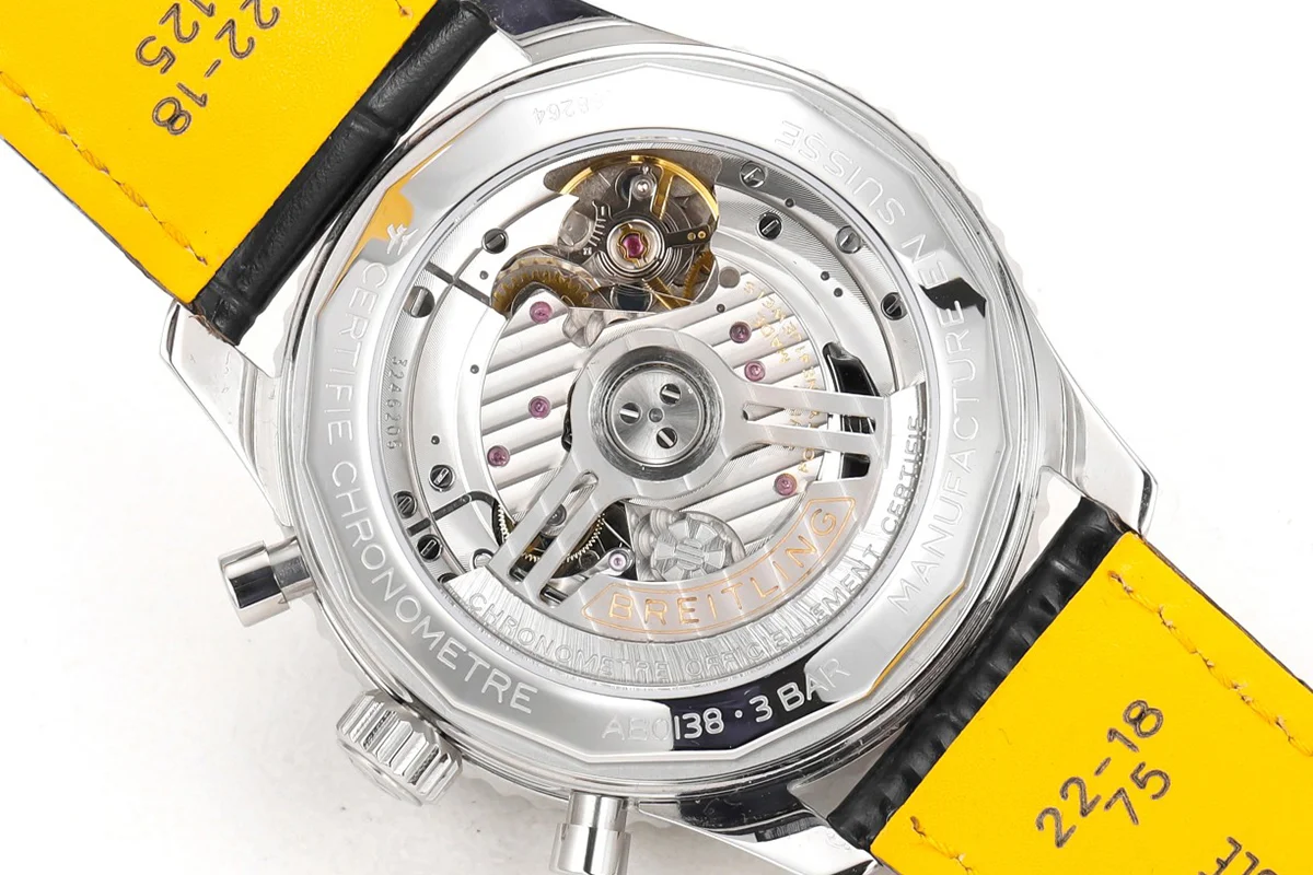 Navitimer B01 Chronograph 43 Copper Dial in Steel on Leather Strap Ref. AB0138241K1P1