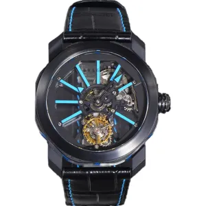 Octo Roma Watch with Blue Markers