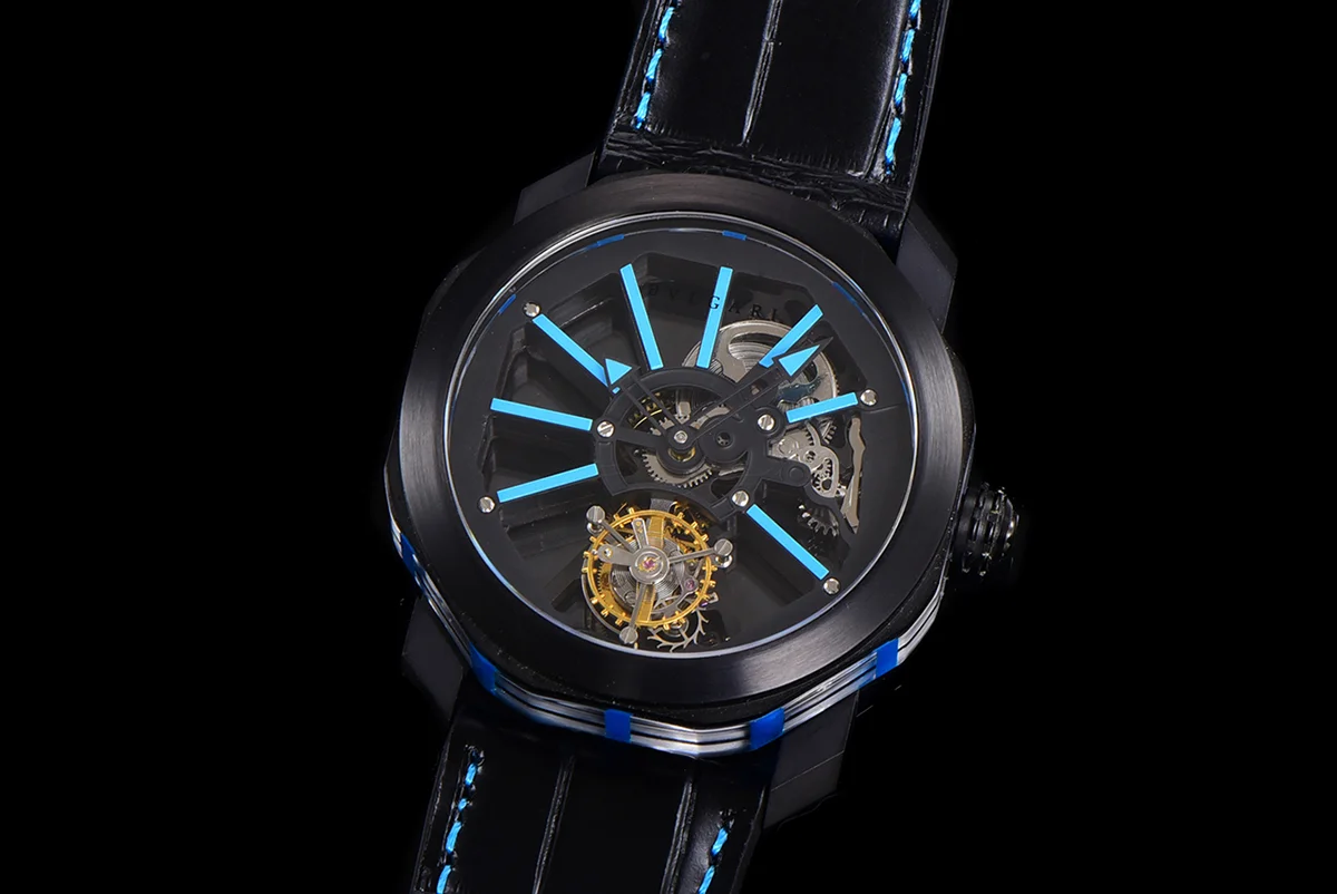 Octo Roma Watch with Blue Markers