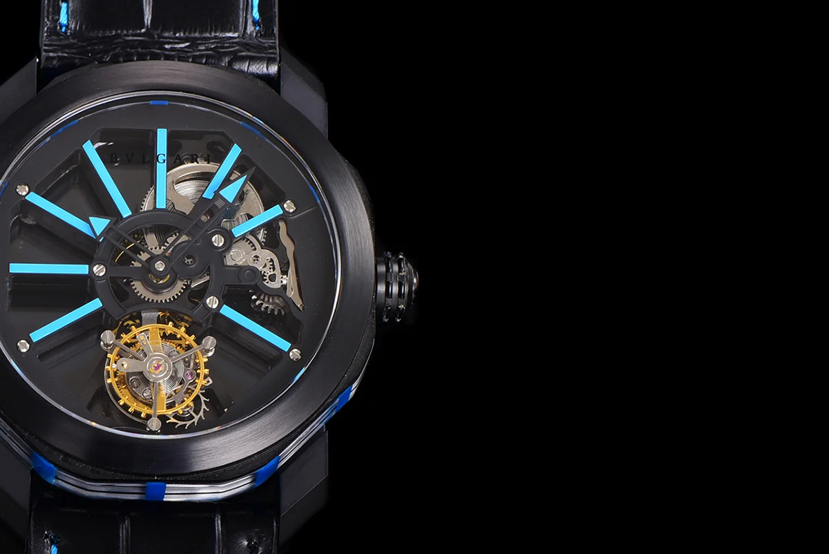 Octo Roma Watch with Blue Markers