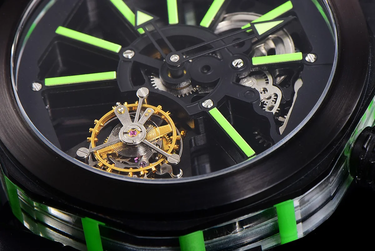Octo Roma Watch with Green Markers