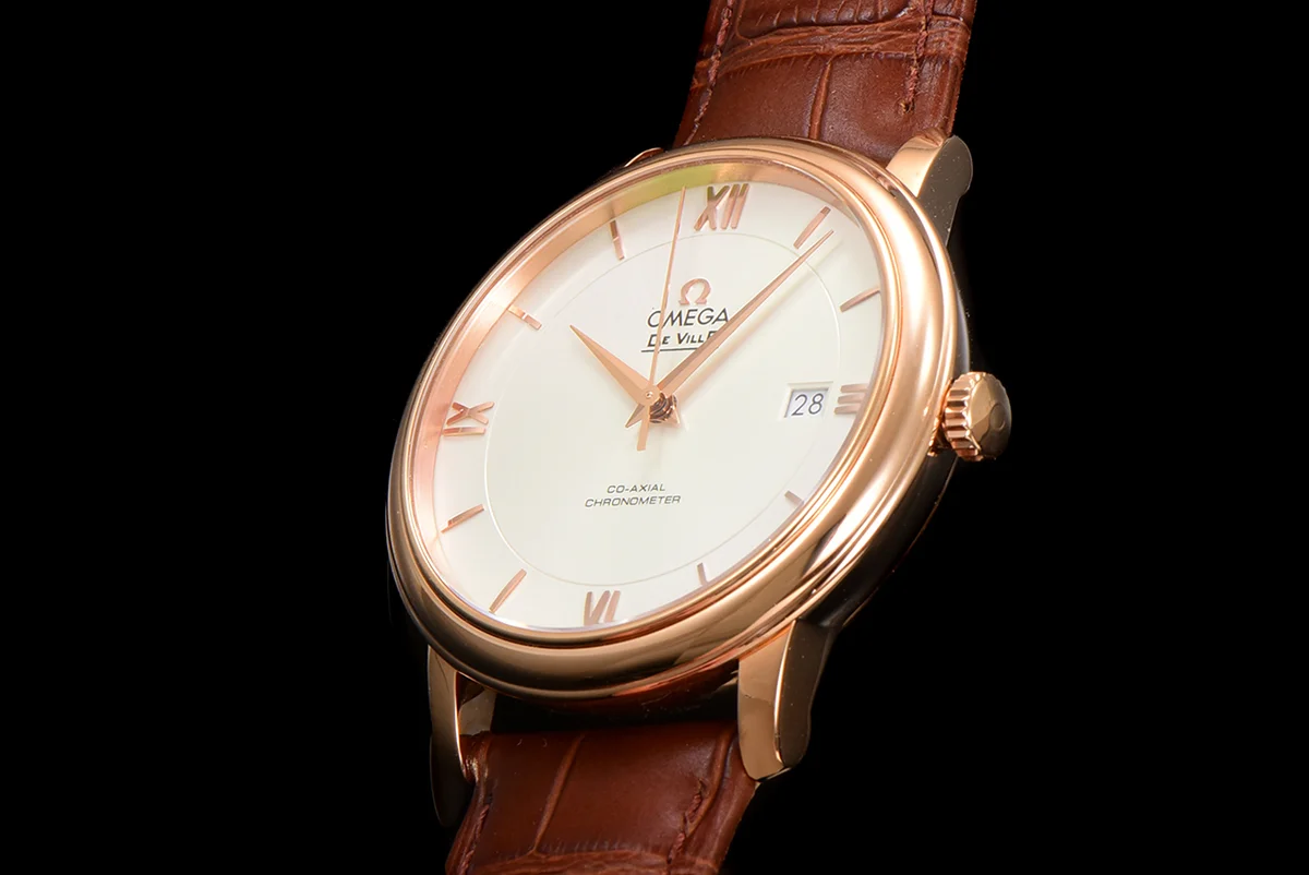 Omega De Ville Prestige Co‑Axial Master Chronometer 40mm White Dial in Rose Gold