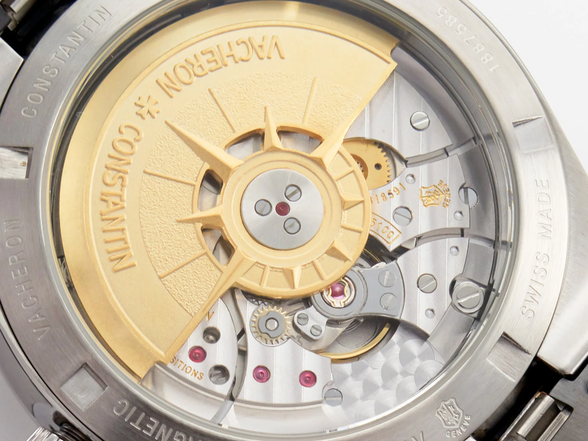 Overseas 4500V SS MKSF 1:1 Best Edition White Dial on Black Rubber Strap A5100