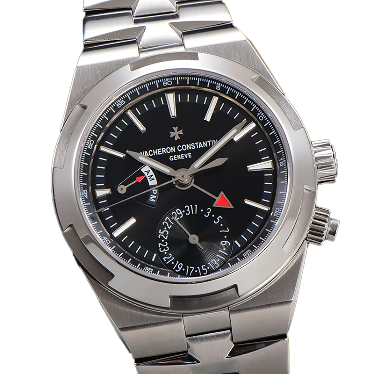 Overseas Dual Time Black Dial in Steel Ref. 7900V/110A-B546