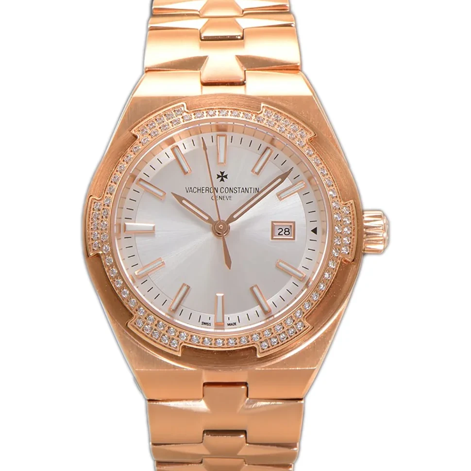Overseas White Dial Ref. 4205 35mm in Rose Gold