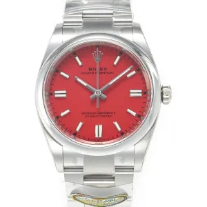 Oyster Perpetual 36mm 126000 Clean 1:1 Best Edition 904L Steel Red Dial on SS Bracelet VR3230