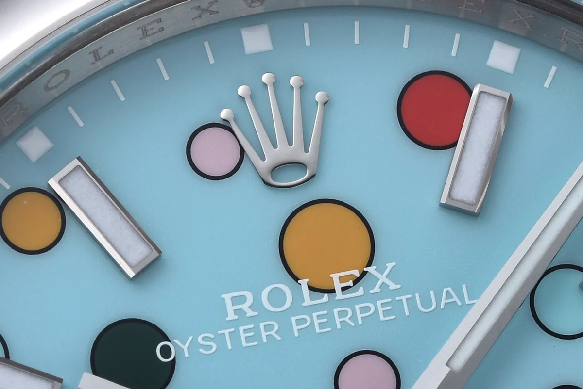 Oyster Perpetual 41mm Turquoise Blue Dial Celebration Motif 124300