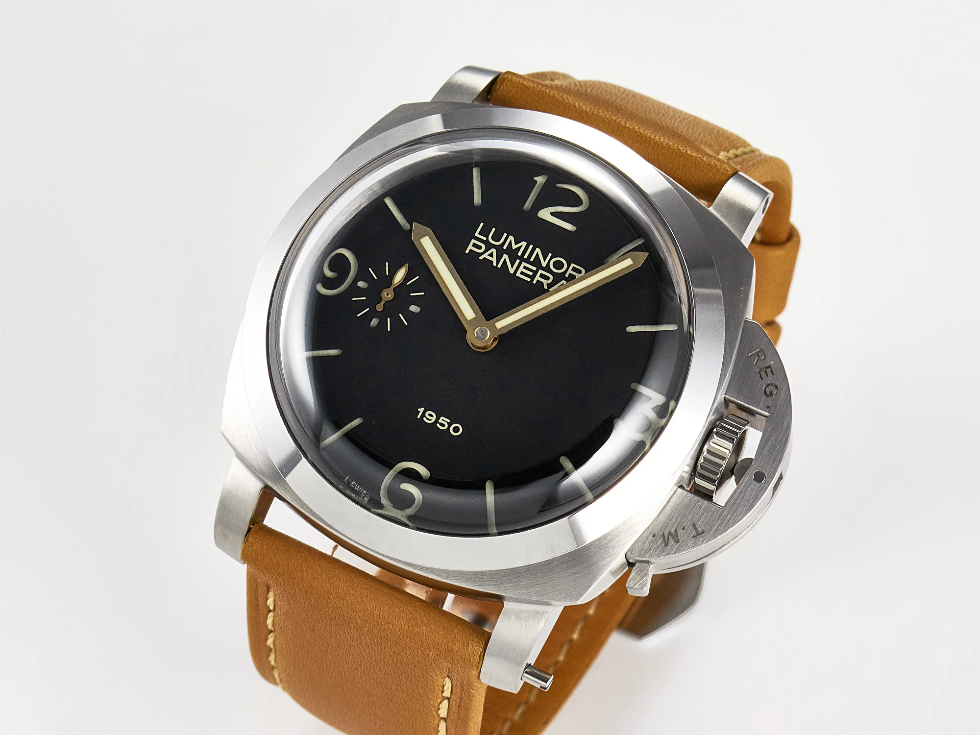 PAM127 E VSF 1:1 Best Edition on Brown Leather Strap A6497 with Y-Incabloc