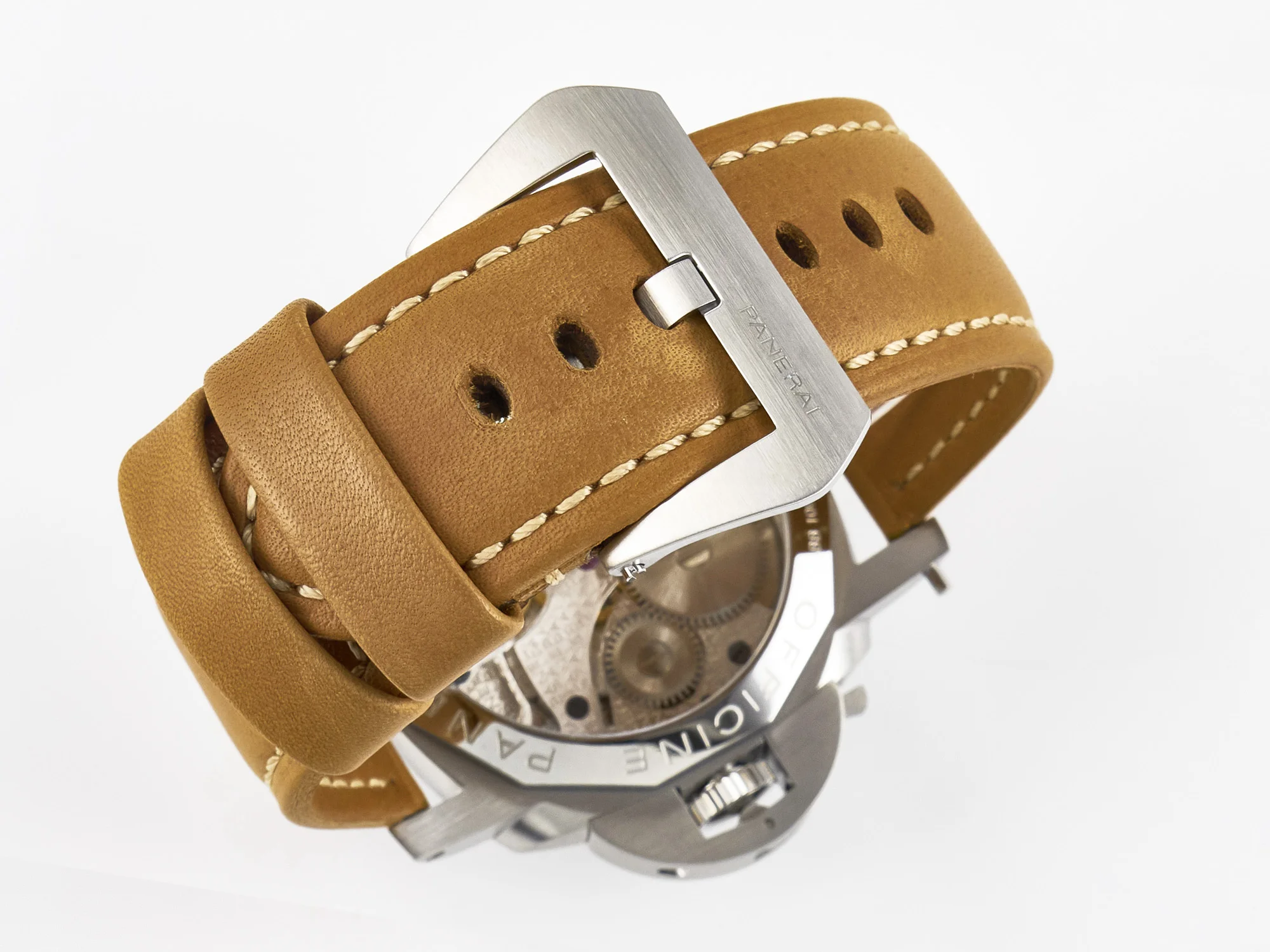 PAM127 E VSF 1:1 Best Edition on Brown Leather Strap A6497 with Y-Incabloc