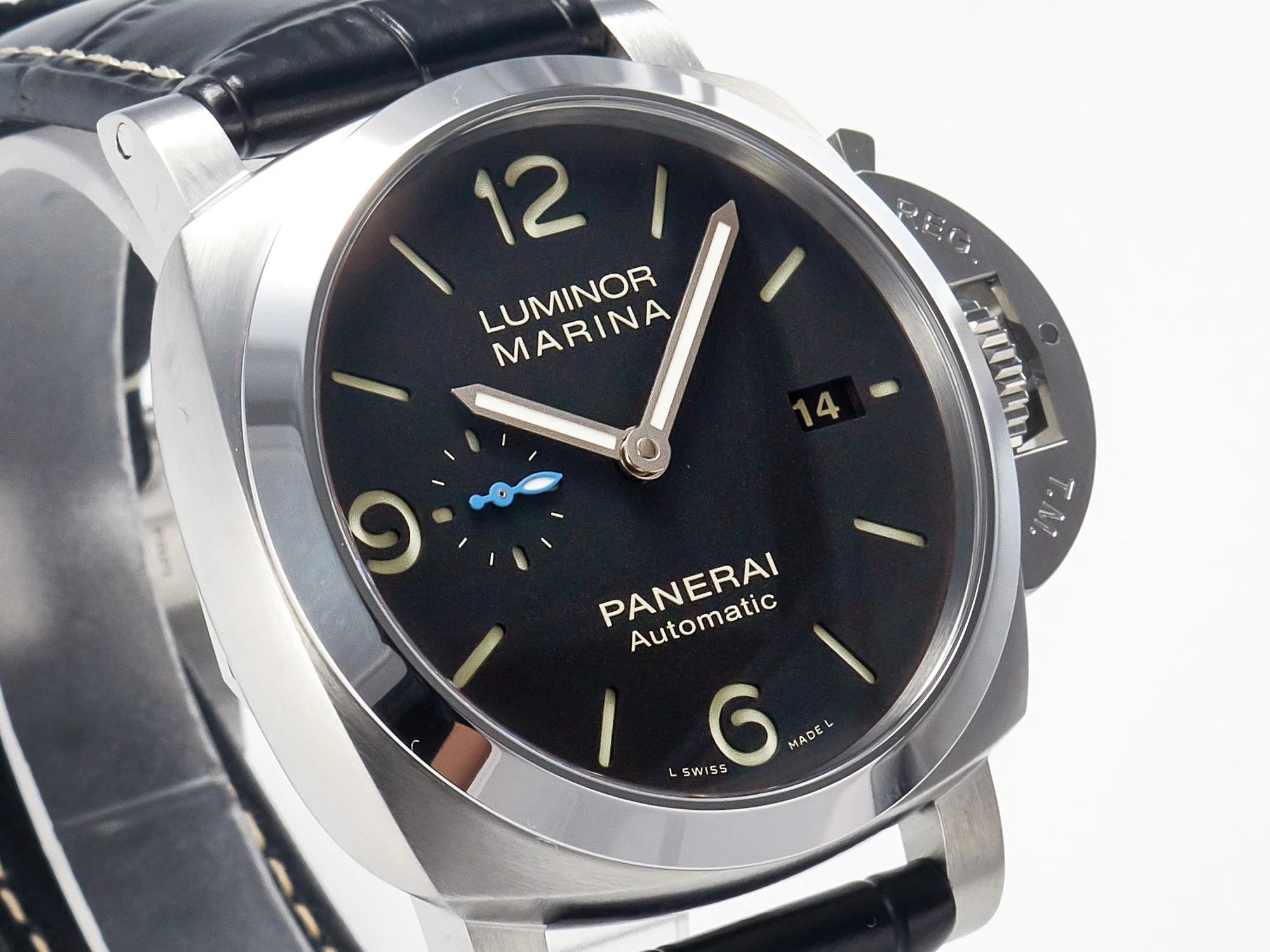 PAM1312 W VSF 1:1 Best Edition Black Dial on Black Leather Strap P.9010 Clone