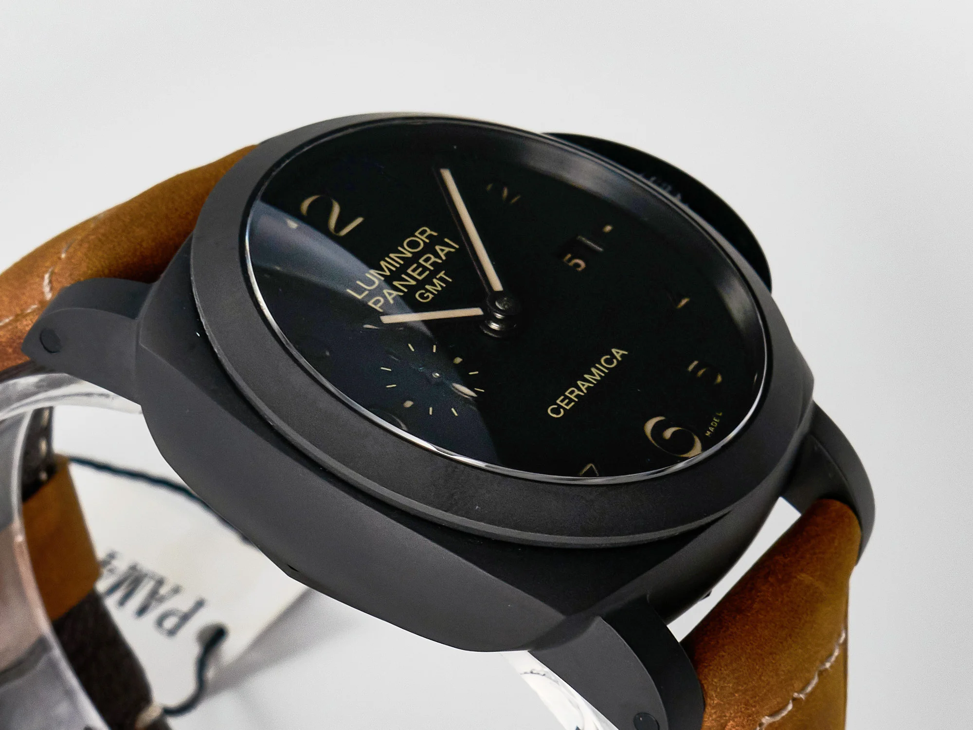 PAM441 Luminor Due VSF Best Edition Black Dial Black Carbon Bezel on Brown Asso Strap AXXXIV