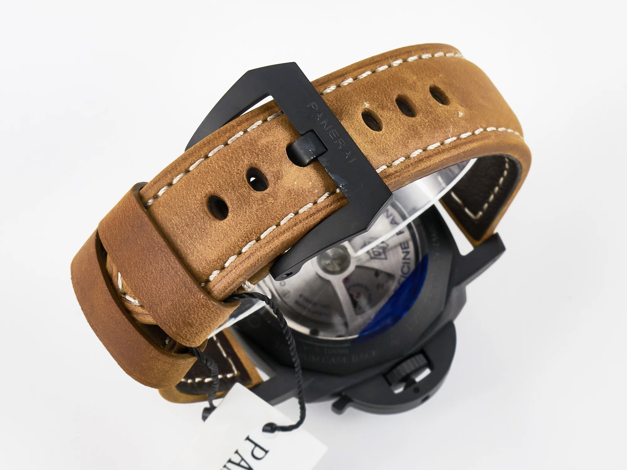 PAM441 Luminor Due VSF Best Edition Black Dial Black Carbon Bezel on Brown Asso Strap AXXXIV
