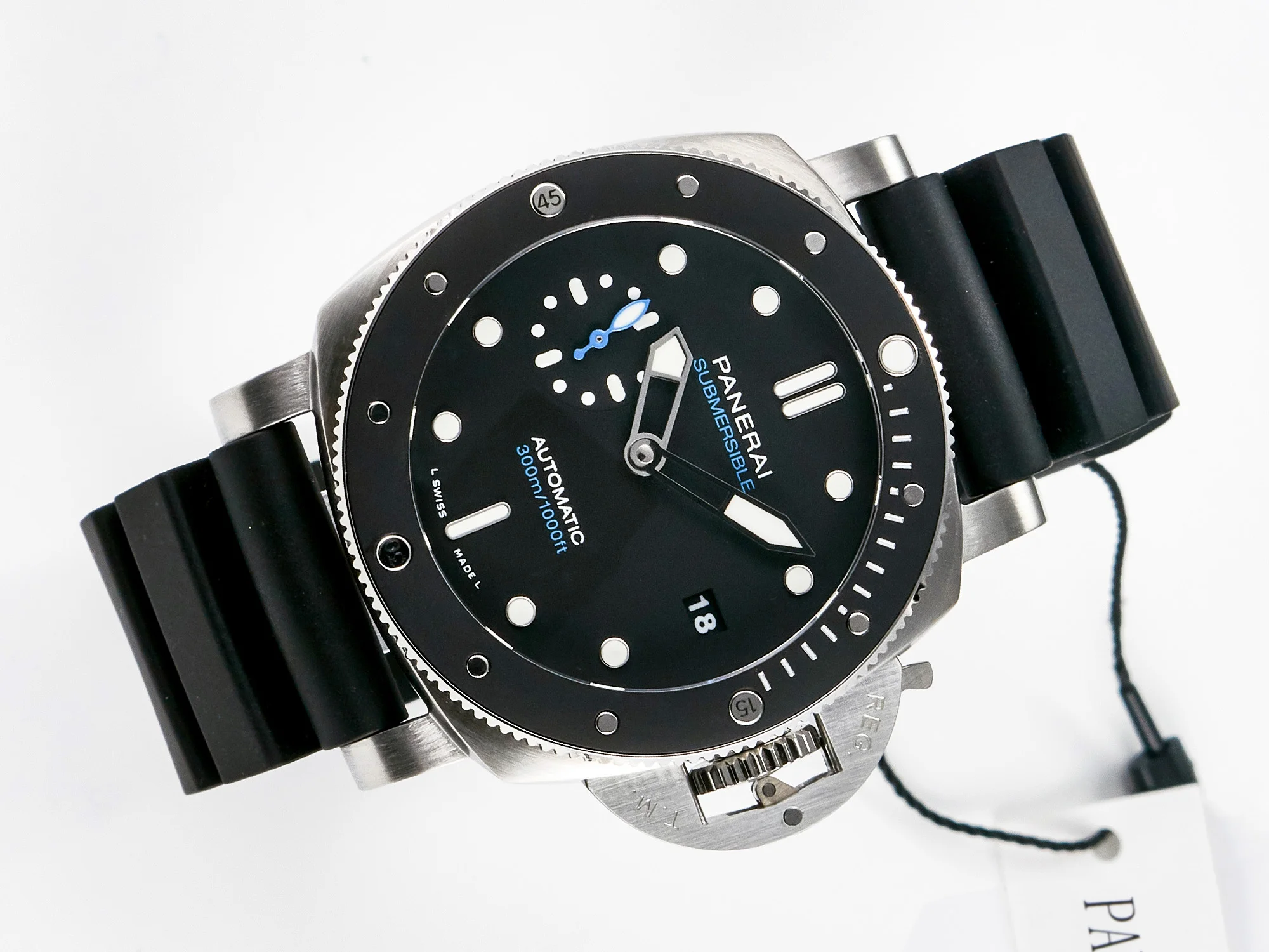 PAM683 Luminor Submersible 42mm VSF Best Edition Black Dial on Rubber Strap P900 Clone