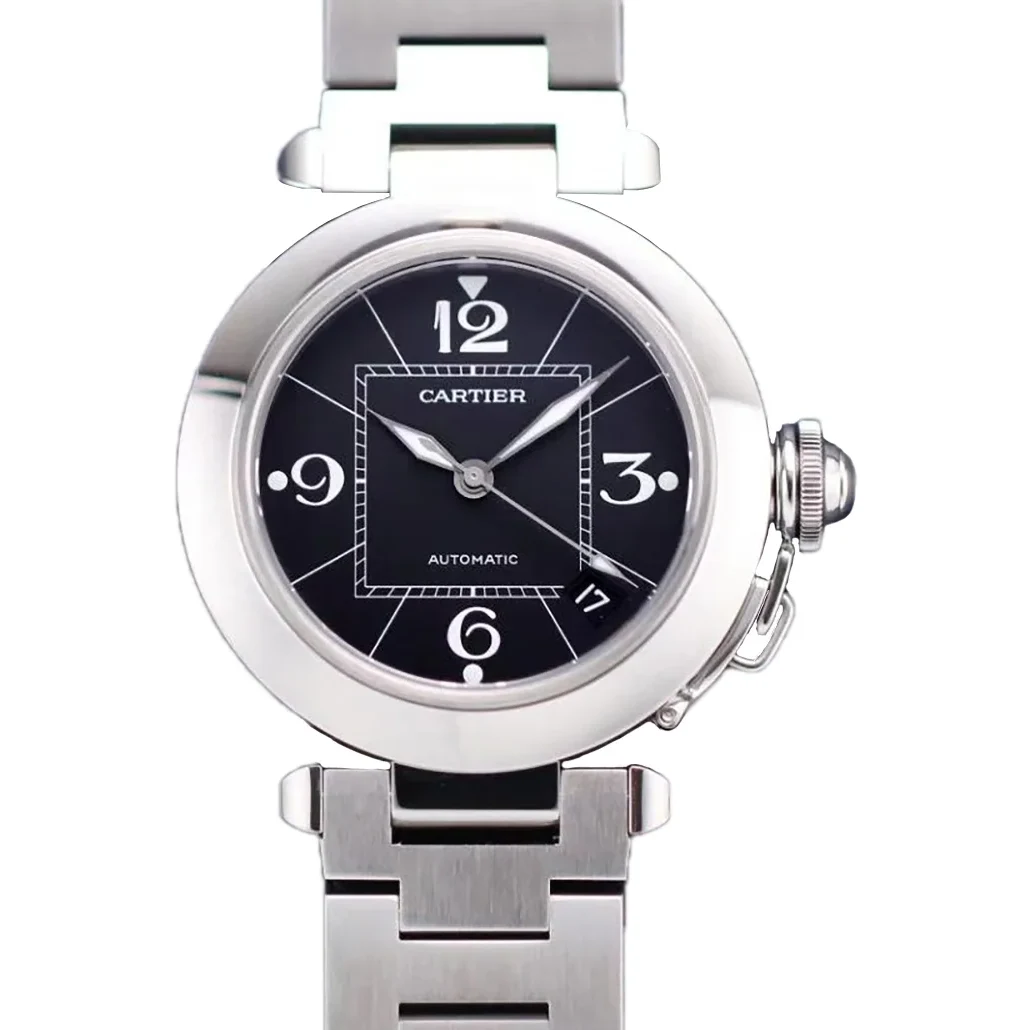 Pasha de Cartier Black Dial 35mm in Bracelet