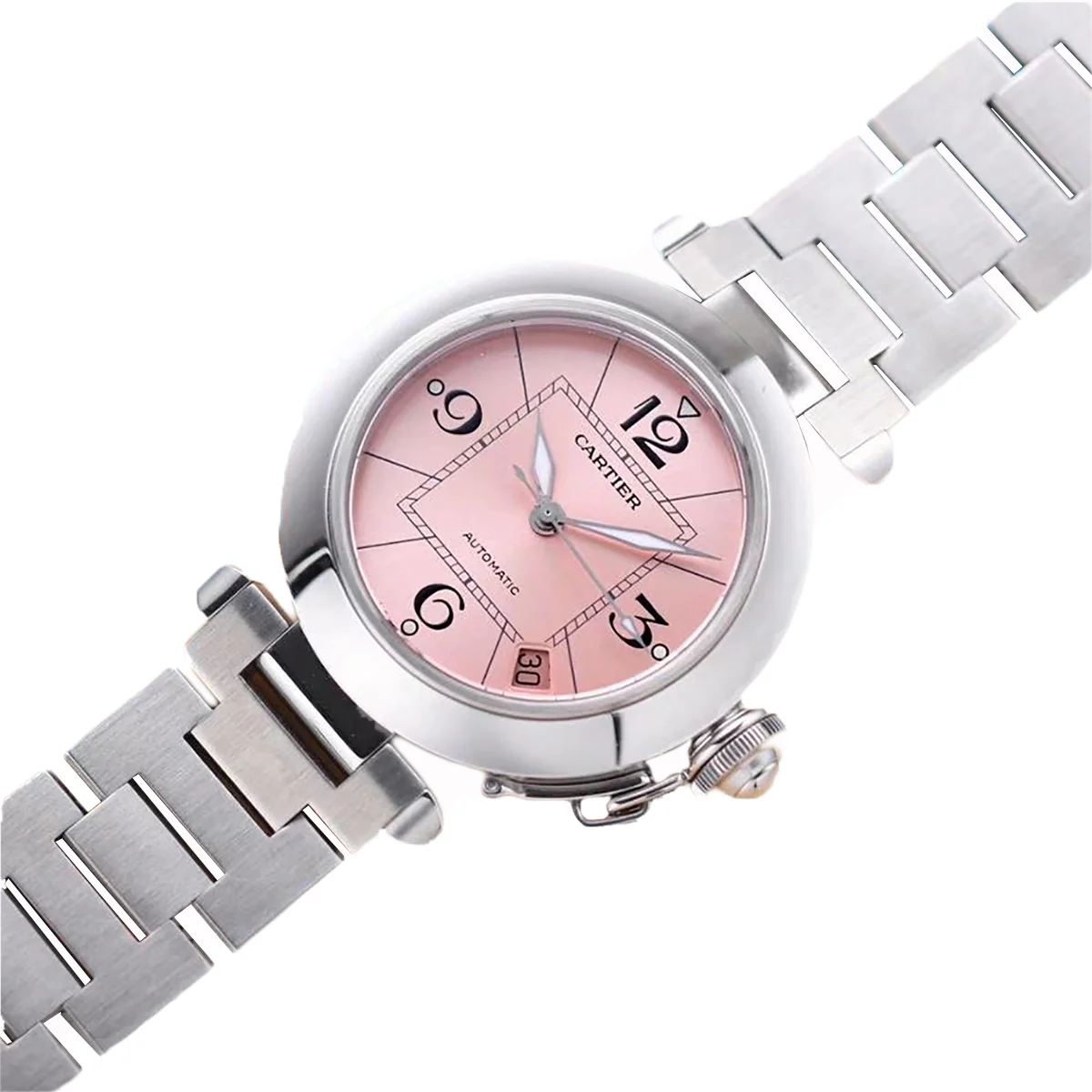 Pasha de Cartier Pink Dial 35mm in Bracelet