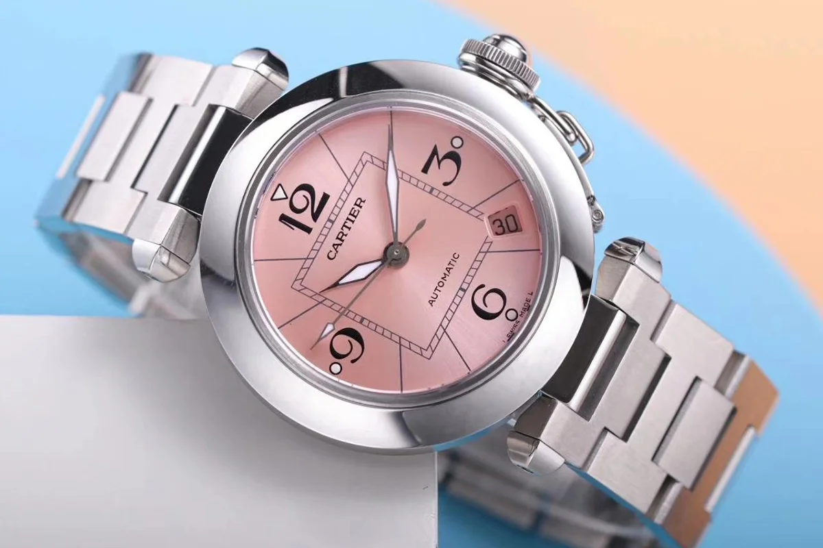 Pasha de Cartier Pink Dial 35mm in Bracelet