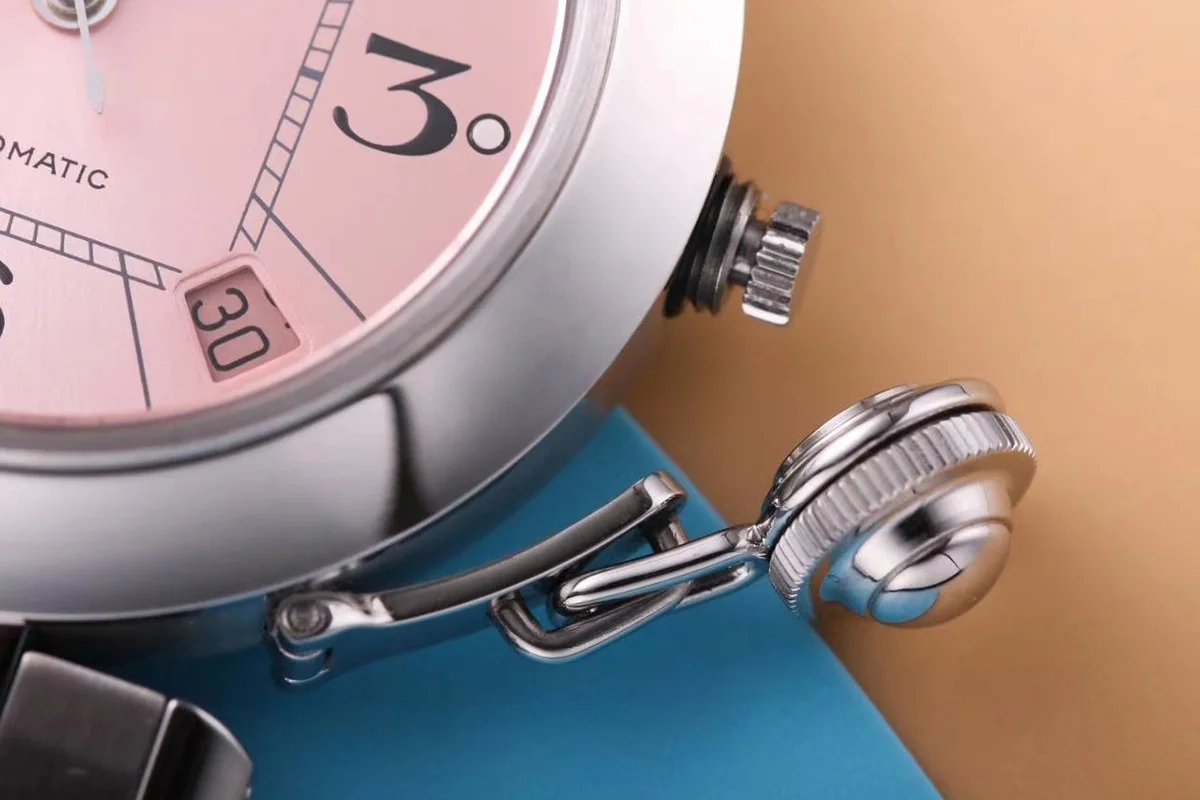 Pasha de Cartier Pink Dial 35mm in Bracelet