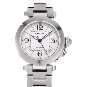 Pasha de Cartier White Dial 35mm in Bracelet
