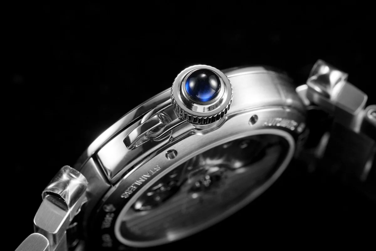 Pasha de Cartier White Dial 35mm with Diamond Bezel in Steel