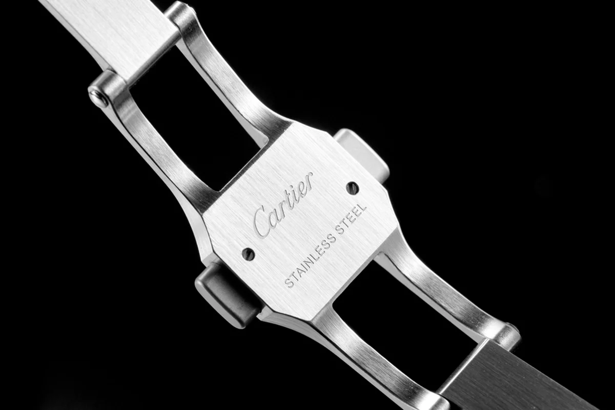 Pasha de Cartier White Dial 35mm with Diamond Bezel in Steel