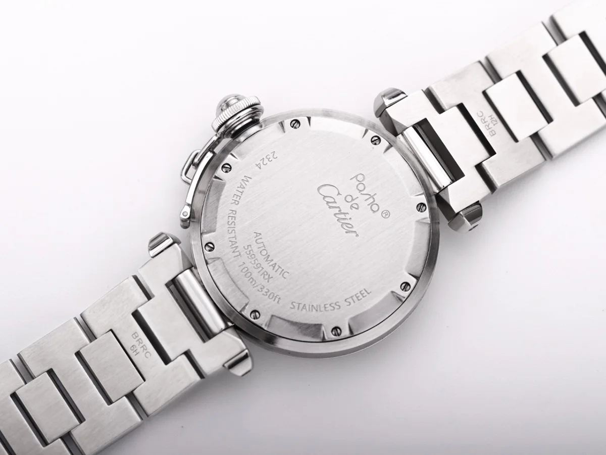 Pasha de Cartier White Dial with Diamond Markers 35mm in Bracelet